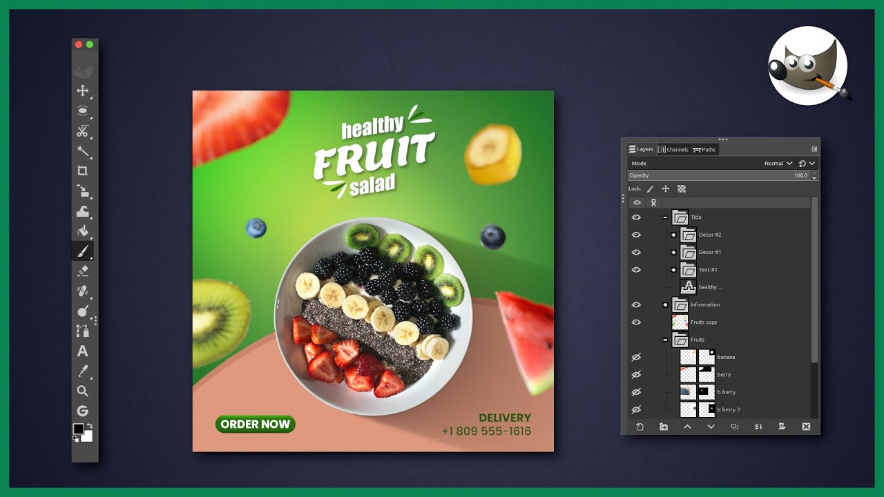 Social Media Banner Design - GIMP Tutorial