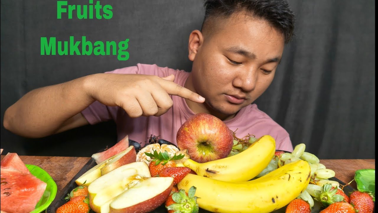 Fruits Mukbang: Grapes 🍇, Watermelon 🍉, Strawberry 🍓, Banana 🍌 Apple 🍎, Orange 🍊 || Pintu Mukbang 