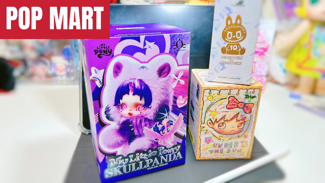 more Pop mart skullpanda my little pony blind box to unbox and update  new pop mart product