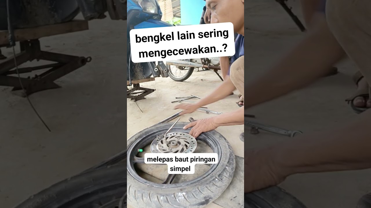 cara mudah melepas baut piringan cakram yang keras #shorts