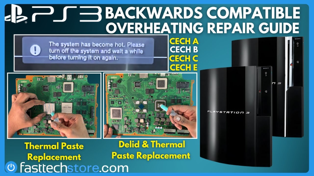 PS3 Thermal Paste Replacement & De-Lid Guide (Fix Overheating & Loud Fan)