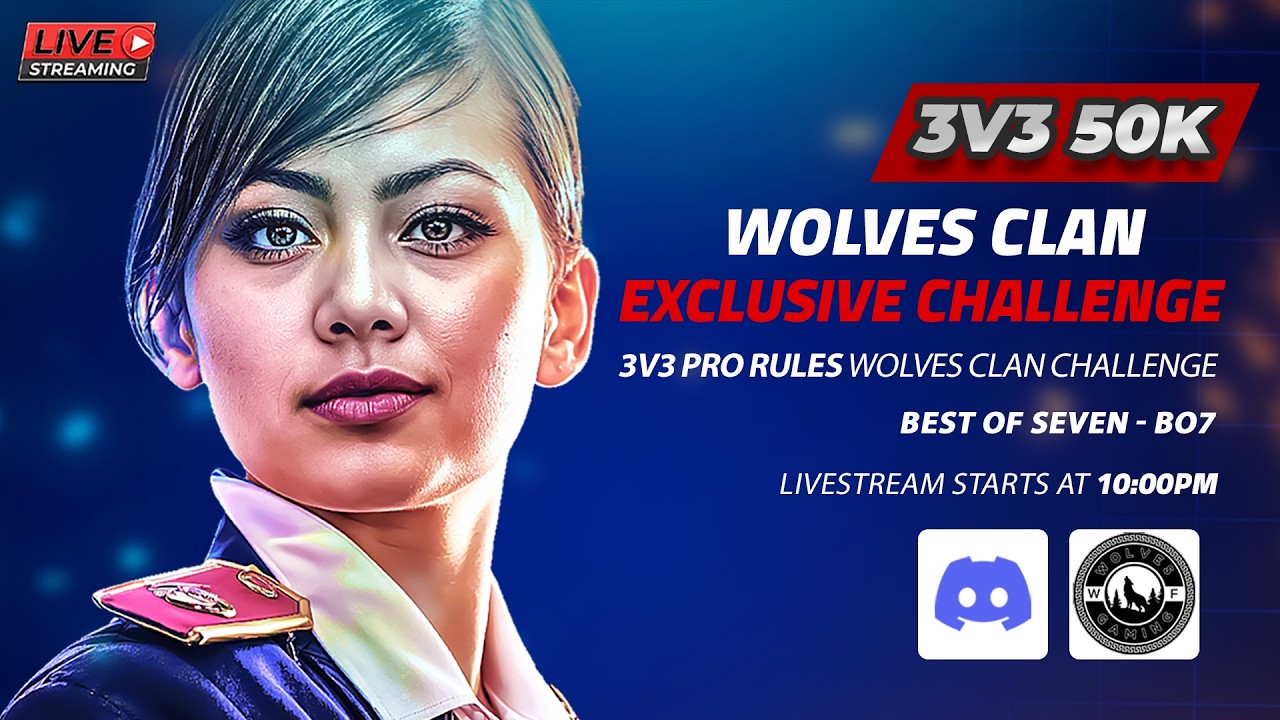 WOLVES CLAN Exclusive Challenge | 3v3 Twilight Flame 50k | Livestream🛑