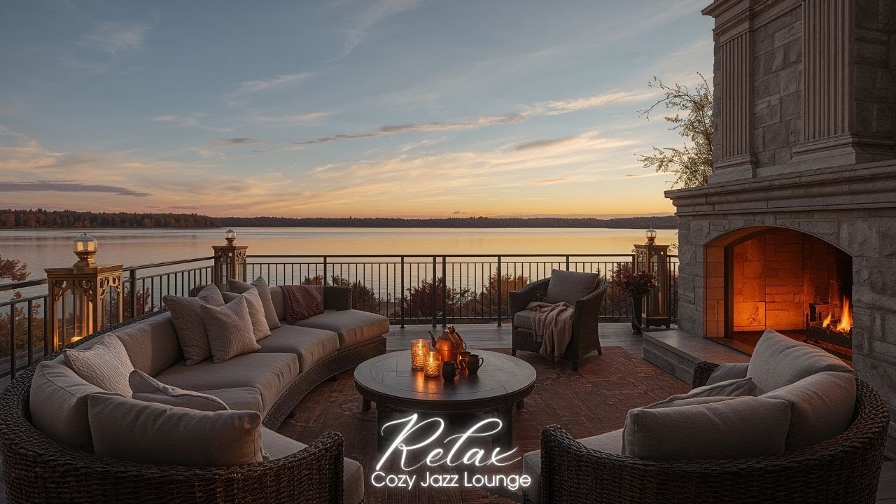 Cozy Jazz Lounge LIVE 24/7 🌙🔥 | Smooth Jazz & Crackling Fire for Relaxing Evenings