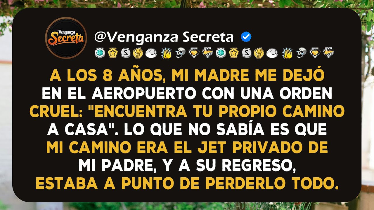 A los 8 años, mi madre me dejó en el aeropuerto con una orden cruel: 