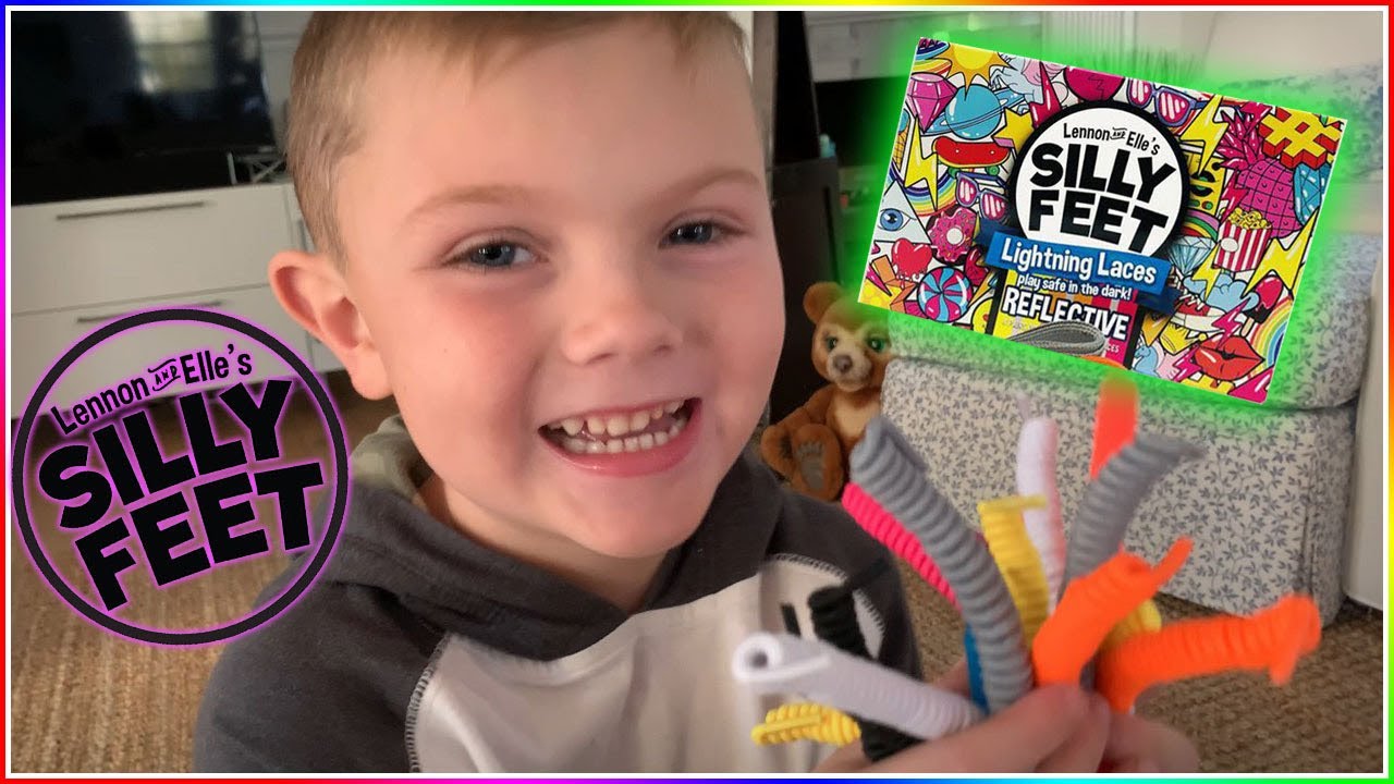 Dylan Tries out MY SILLY FEET Crazy Laces! Review and how to use Lennon and Elle's no-tie shoelaces!