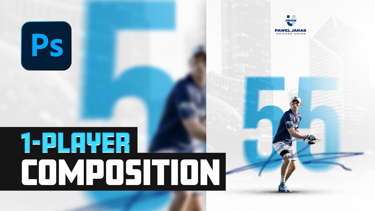Sports Photoshop Tutorial | One-Player Poster Composition