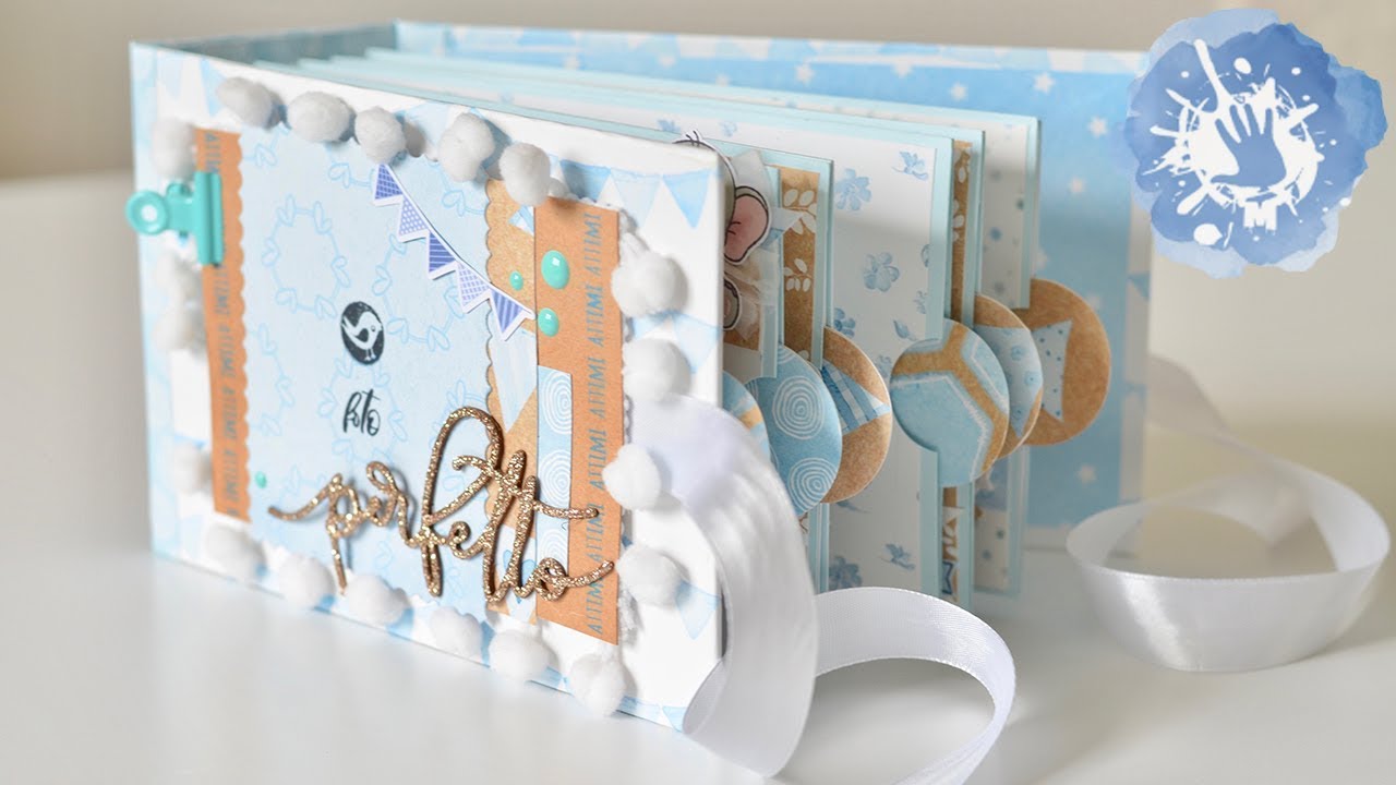 minialbum Baby - tutorial scrapbooking