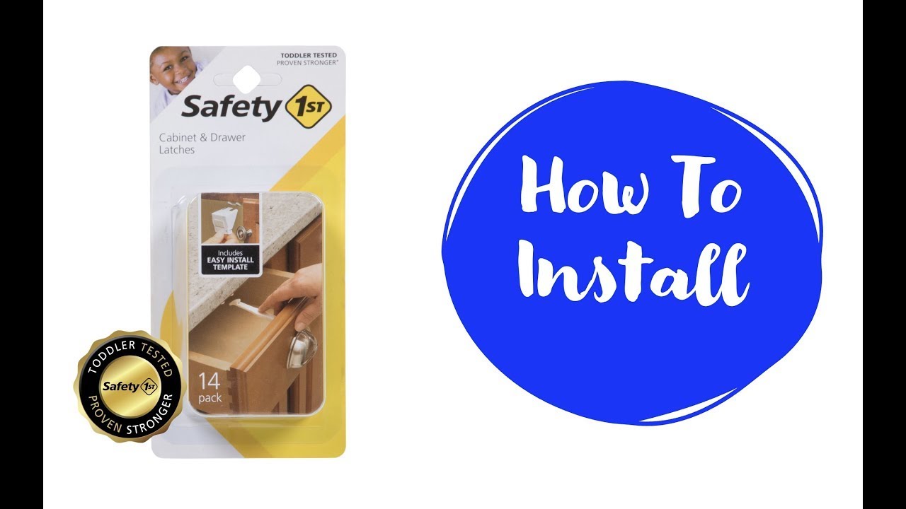 Как установить: защелки для шкафов и ящиков Safety 1st