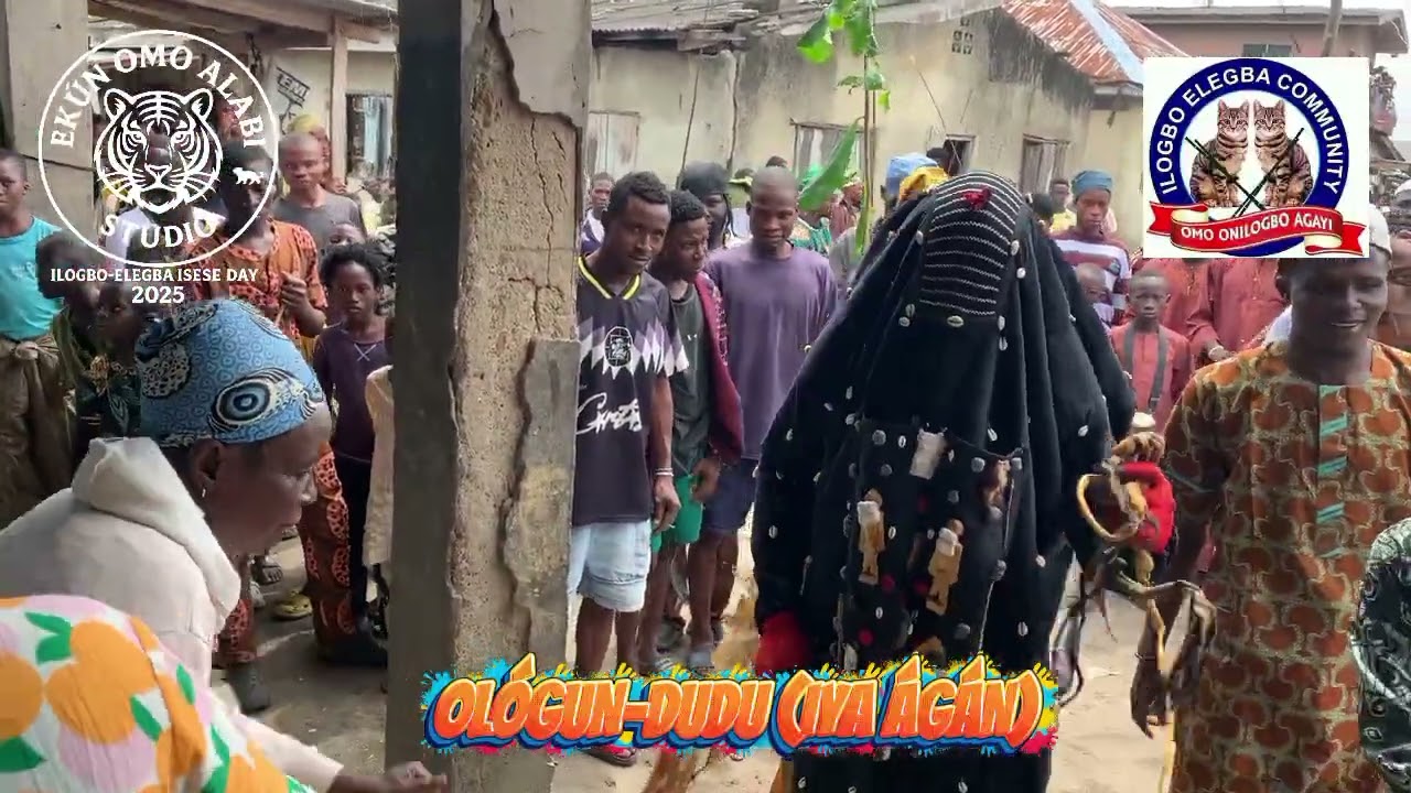 Day 1 of Ilogbo Elegba 2025 ISESE DAY full Video of OLÓGUN-DUDU (IYA ÁGÁN) MASQUERADE DISPLAY.