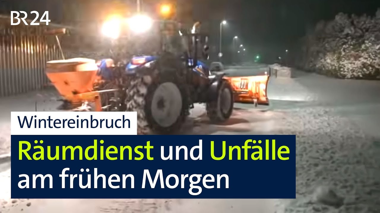 Räumdienst und Unfälle: Der Wintereinbruch in Ostbayern | Abendschau | BR24