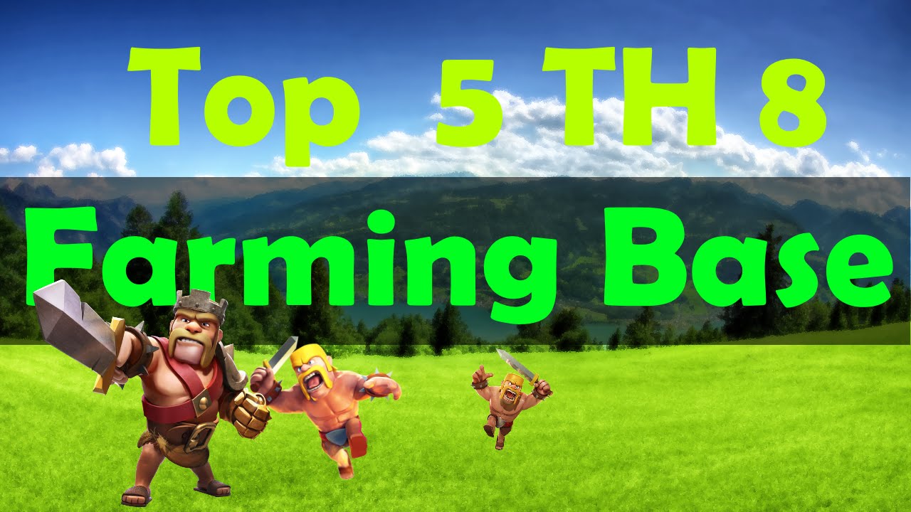 Clash of Clans - TOP 5 TH8 Farming Bases - 4 Mortars