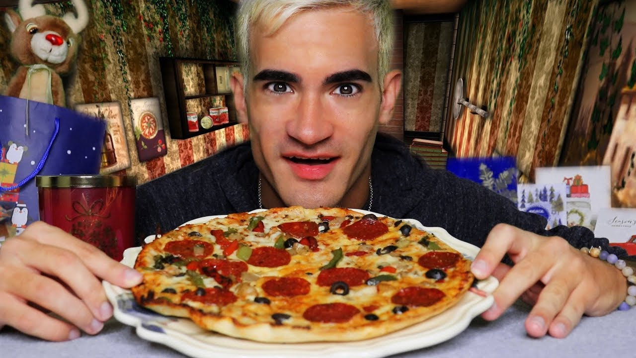 Eating a Whole Pizza (ASMR Mukbang)