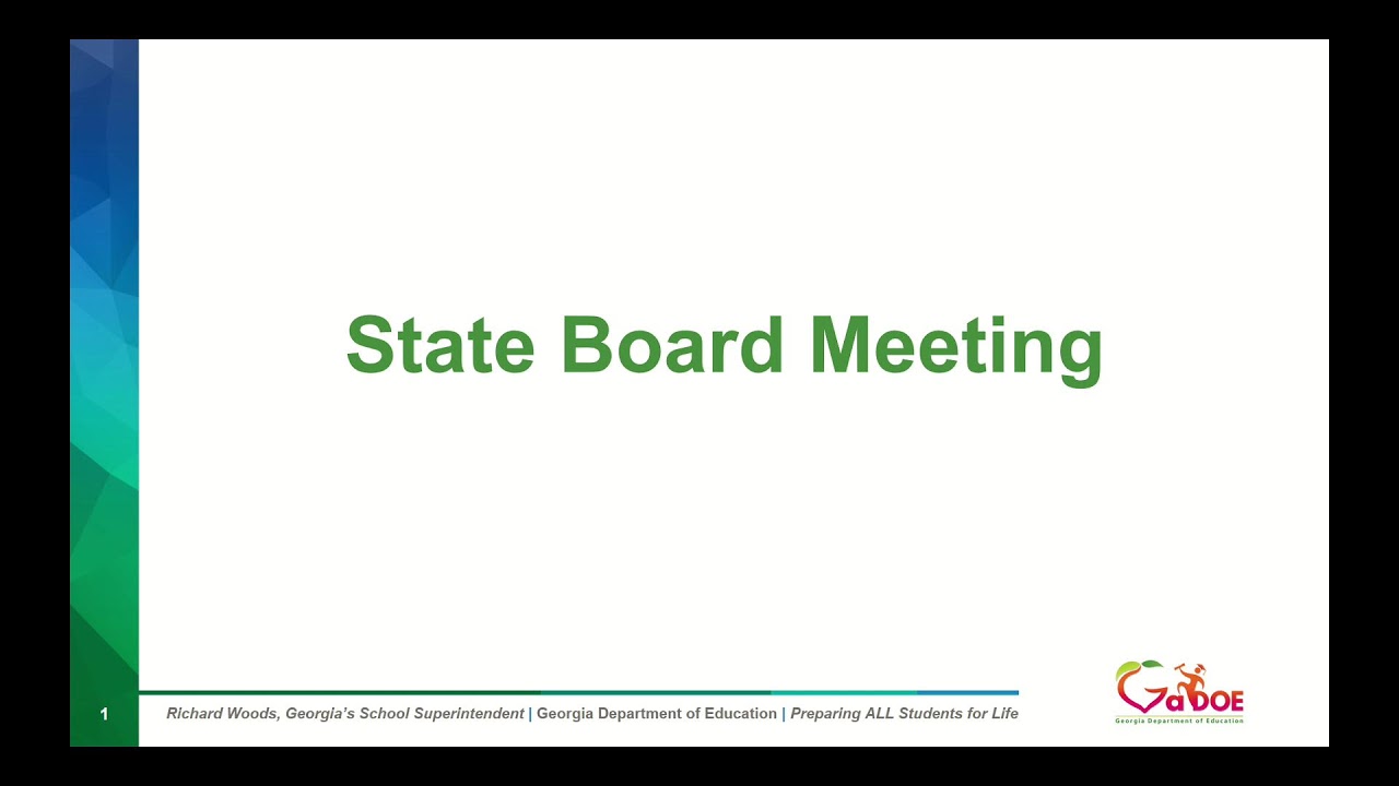 Georgia Department of Education Live Stream