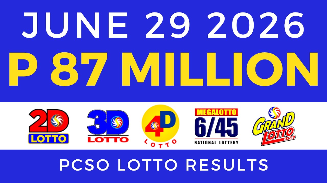 Lotto Result Today 9PM June 29 2026 PCSO