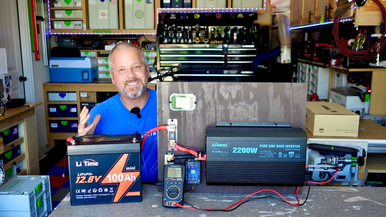 New battery test station w/ a Giandel 2200w Inverter