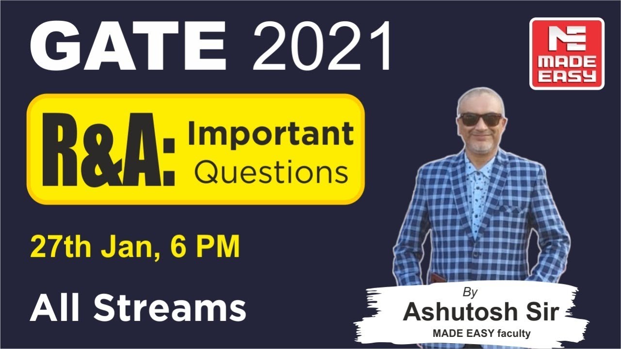 GATE Through Questions | GTQ | GATE 2021 | Reasoning & Aptitude | By Ashutosh Sir, Faculty MADE EASY