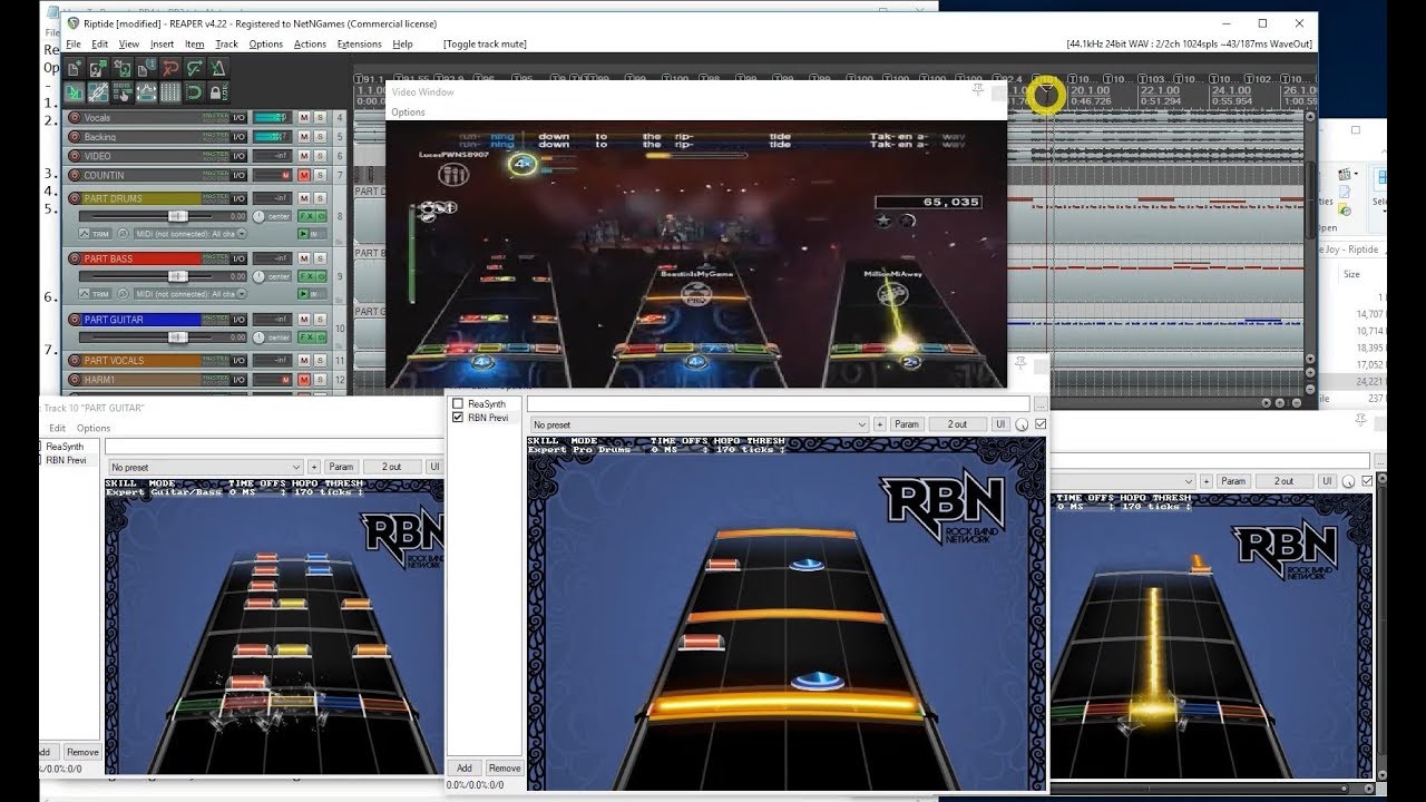 How to Recreate Rock Band Tracks in Reaper for Rock Band 2-3/Phase Shift/Clone Hero