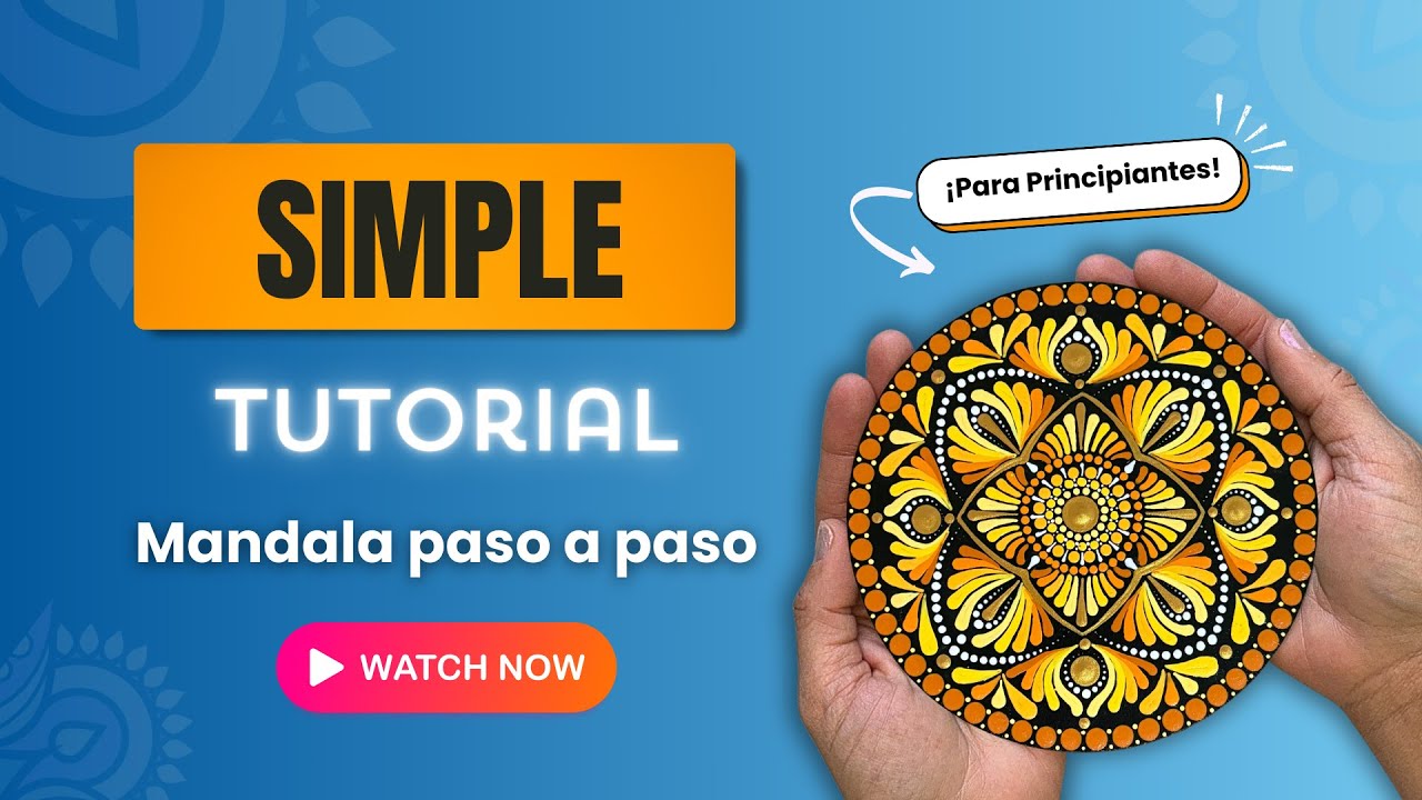 Tutorial de Mandala en Tonos Naranjas y Amarillos | Paso a Paso y F&aacute;cil