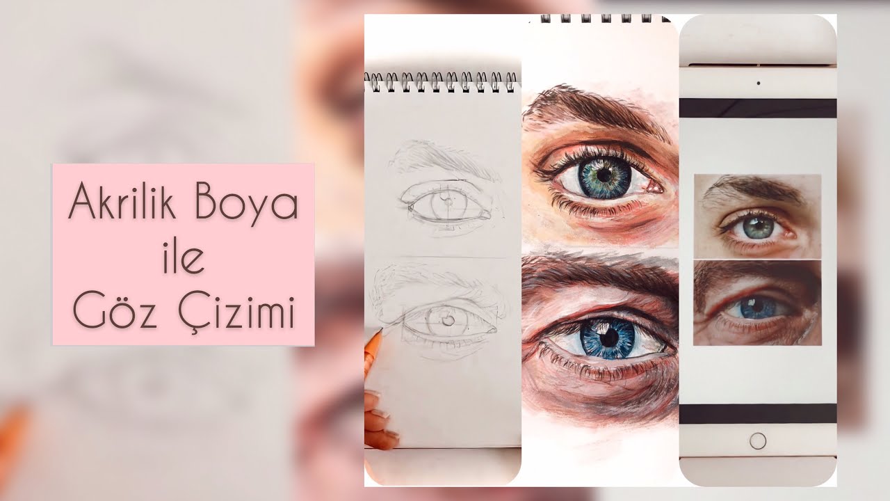 Akrilik Boya ile Göz Çizimi/ Eye Drawing with Acrylic Paint