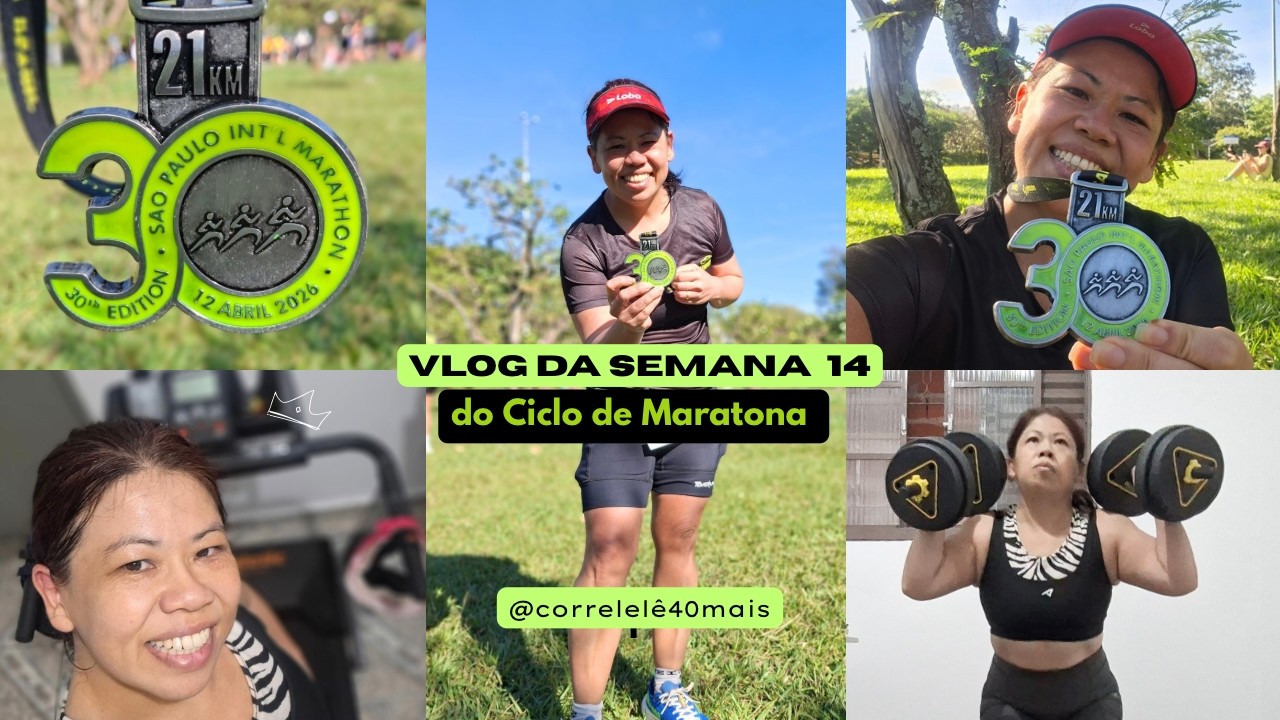 VLOG DA SEMANA 14 DO CICLO DE MARATONA🏃&zwj;♀️🙏😍