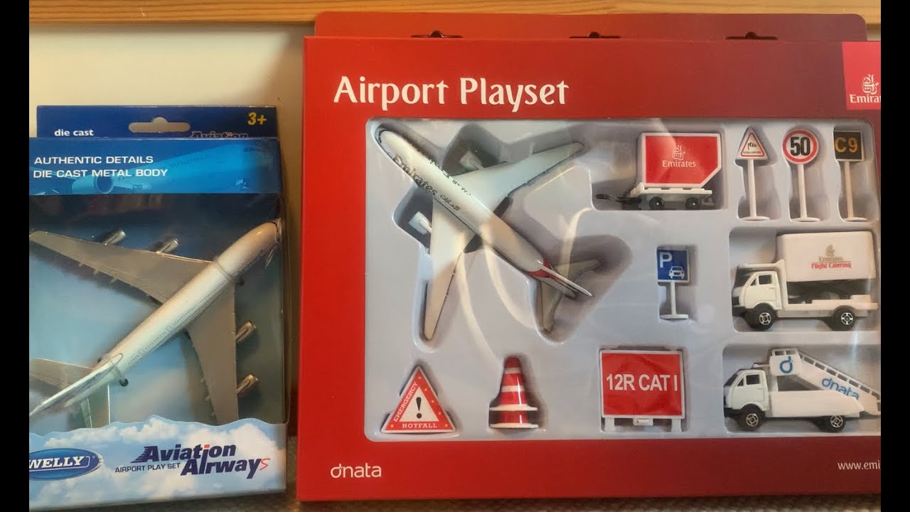 EMIRATES B777 PLAYSET UNBOXING! + Aviation Airways A380!? (Welly)