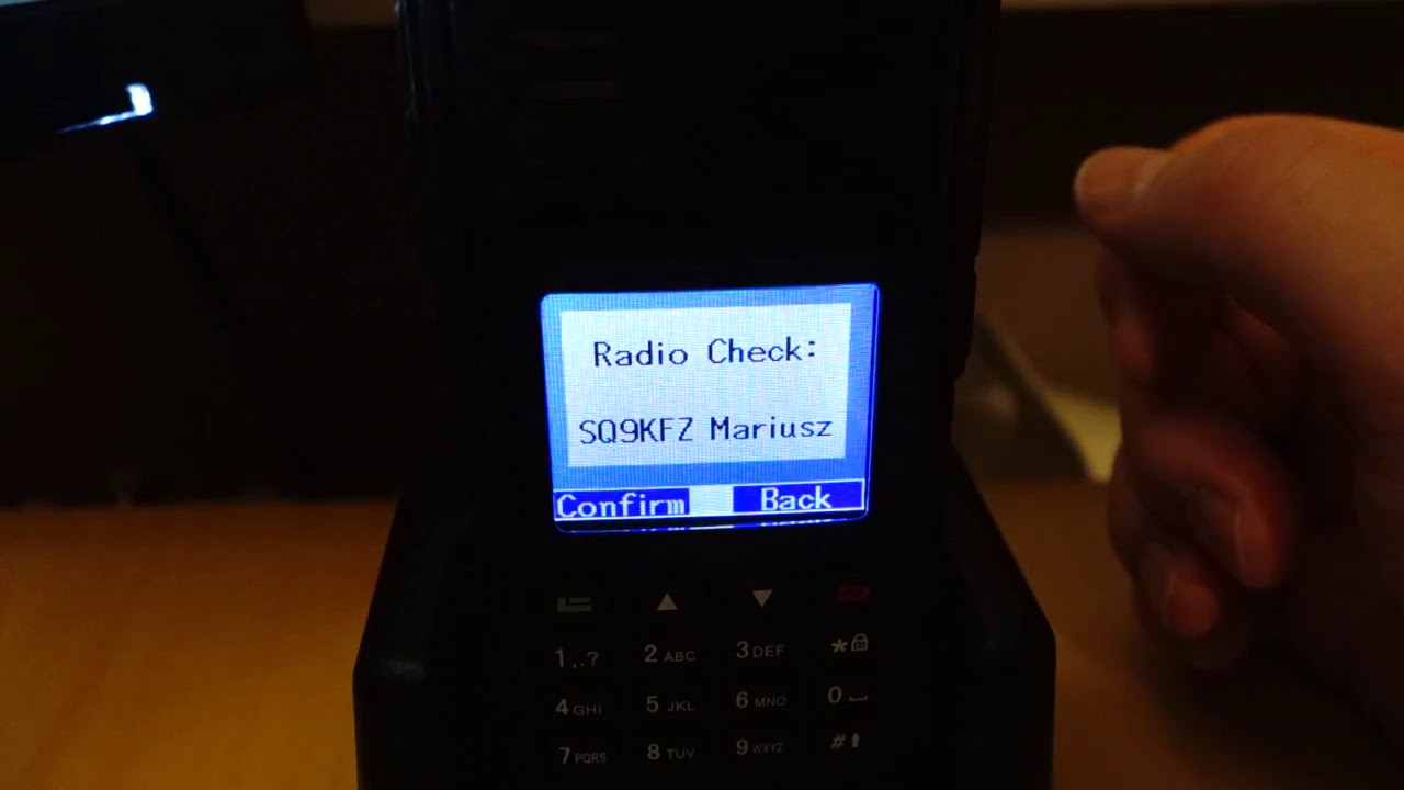 TYT MD-380 DMR sprawdzanie dostępności i SMS'y