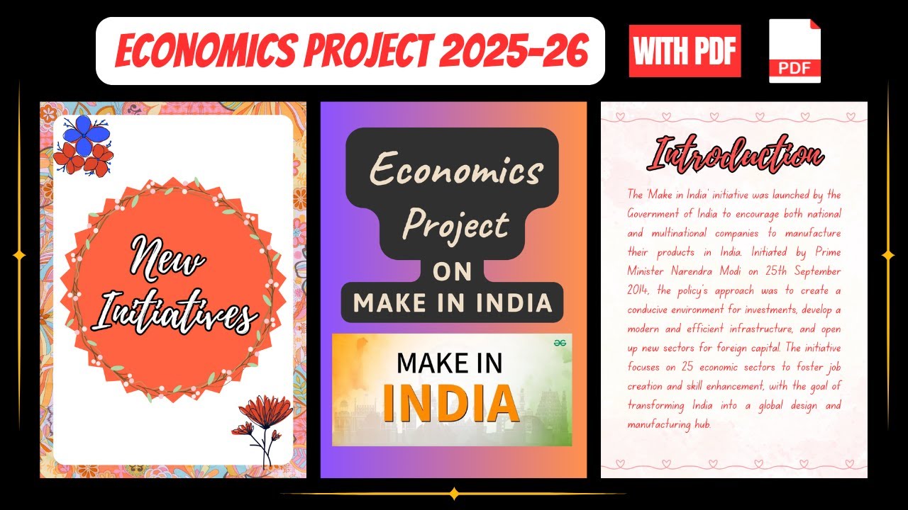 Class 12th Economics Project on Make In India 2025-26