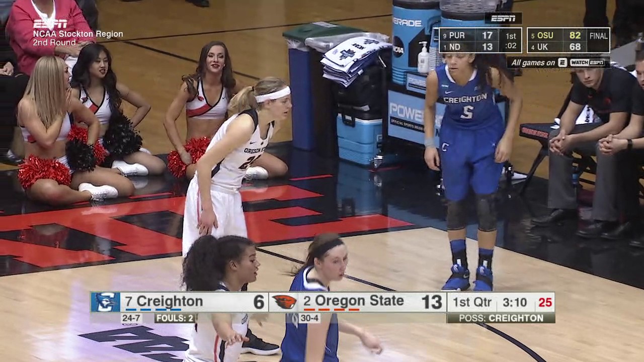 OREGON ST WBB VS CREIGHTON   03 19 17