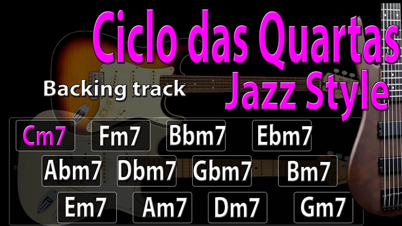Ciclo das Quartas (menores) Jazz backing track