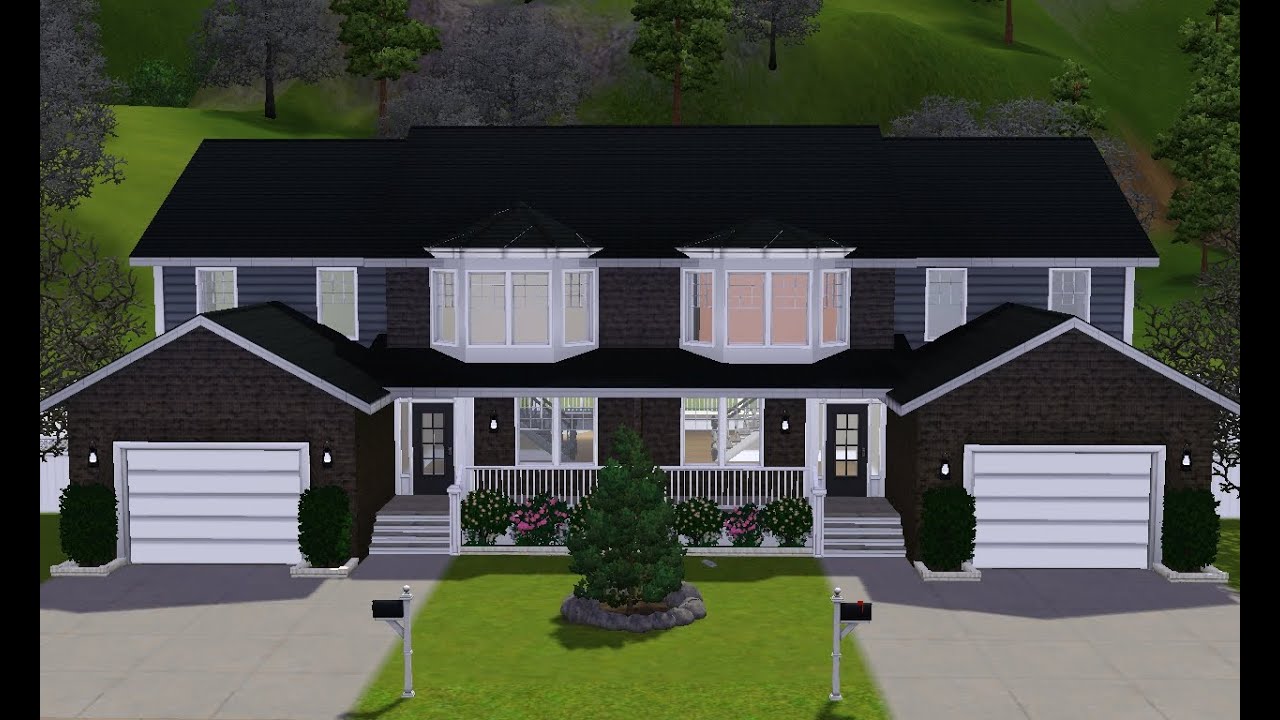 The Sims 3 House Building - Attached Townhouse♡