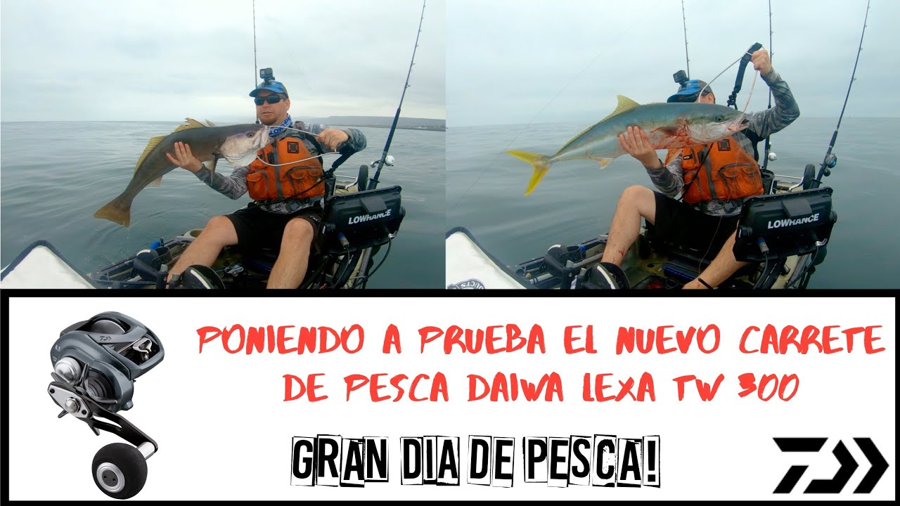 PESCA EN KAYAK - DAIWA LEXA TW  PRUEBA SUPERADA- EXCELENTE DIA DE PESCA