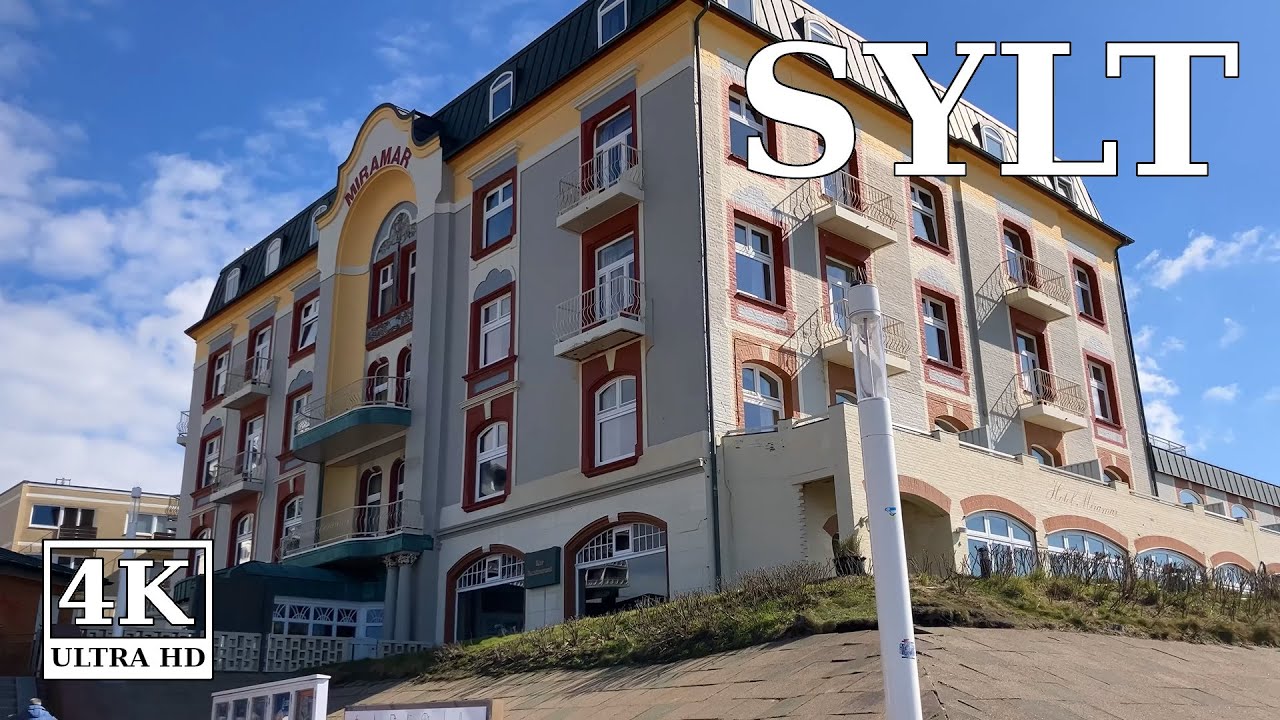 Ostern 2023 an der Promenade in Westerland Sylt 🇩🇪 4K ultra HD virtual walking Deutschland
