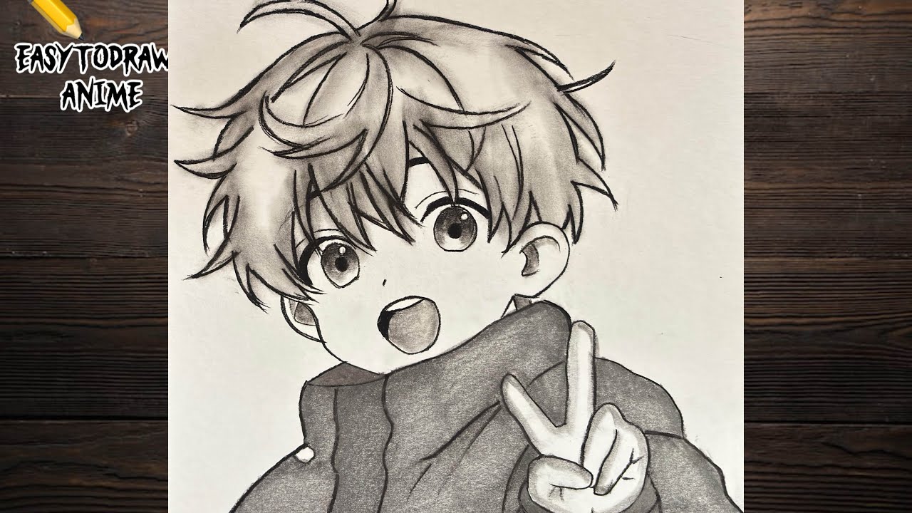 How to draw ANIME BOY step by step || Easy anime drawing || Pencil sketch art