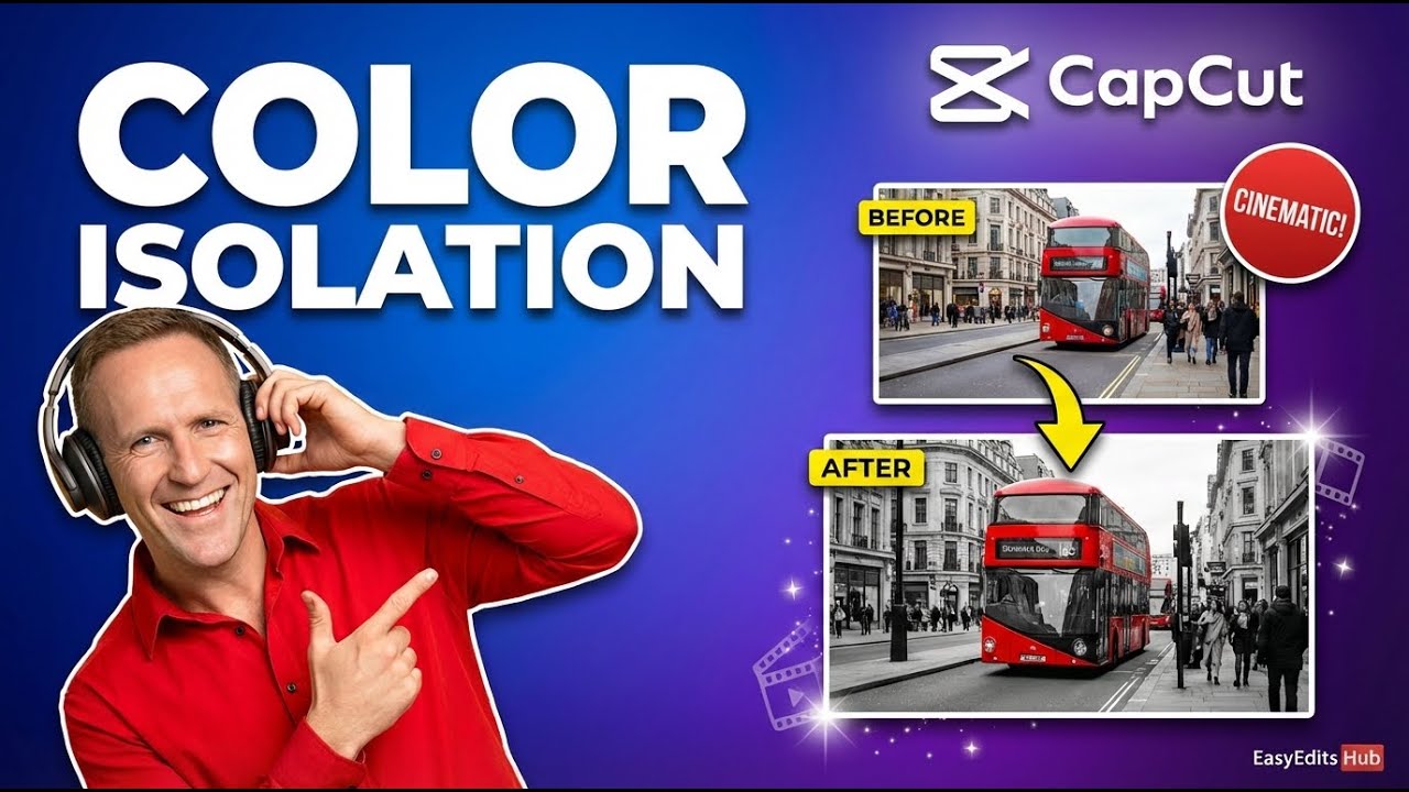 Color Isolation Effect in CapCut PC (Cinematic Color Pop Tutorial!)