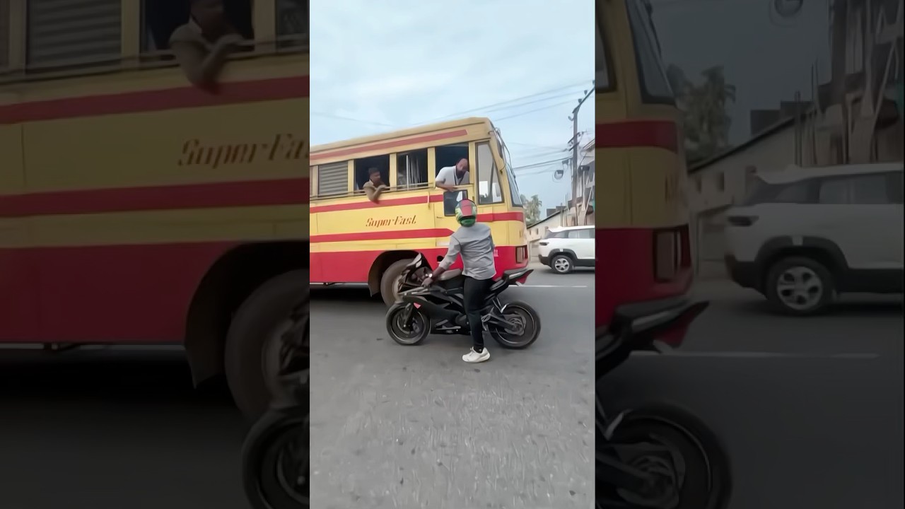 KSRTC #bike #automobile #motorcycle #ktmduke #ksrtc #ktm #bus #kerala #r15 #crash #accidentnews