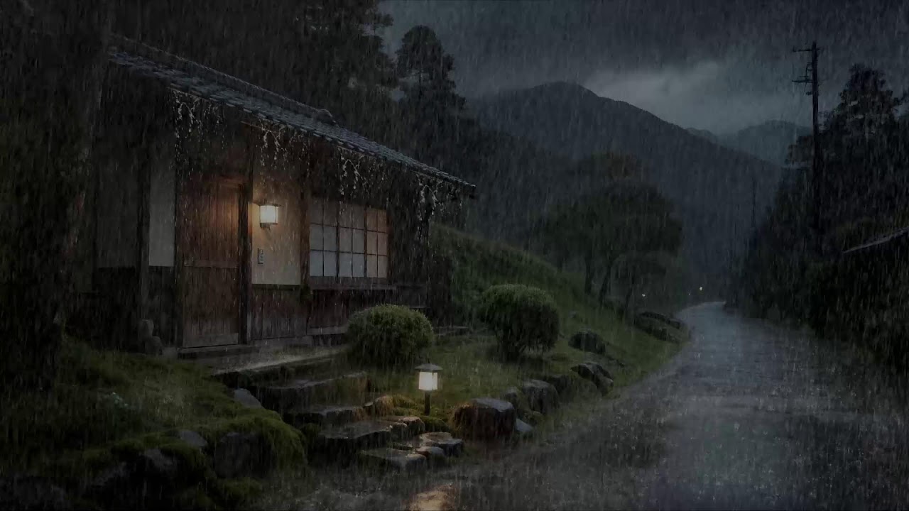 Relax the Heart Rainfall on Cabin Roof for Deep Sleep and Emotional Comfort