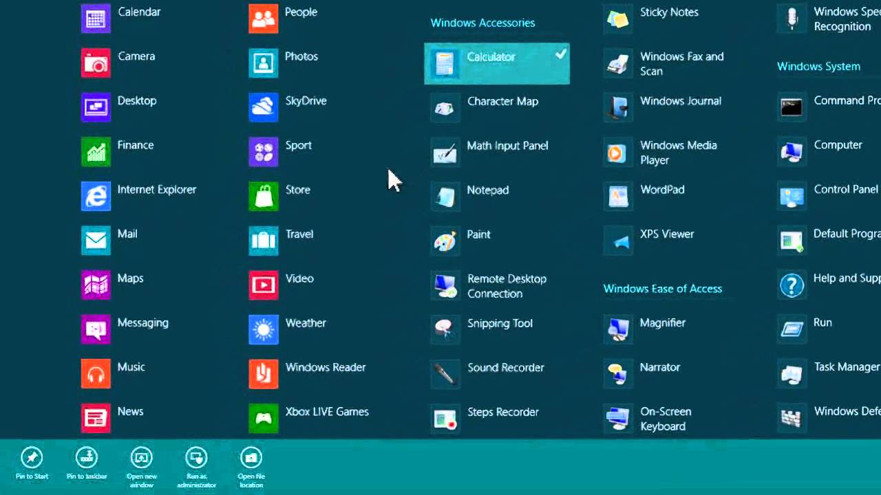 Create Desktop shortcuts to Calculator, Notepad and Windows Media Player