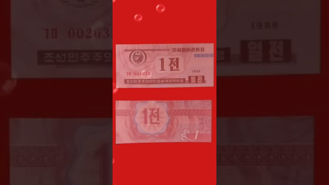 NORTH KOREA 1 CHON 1988.#shorts #education #moneyphechan