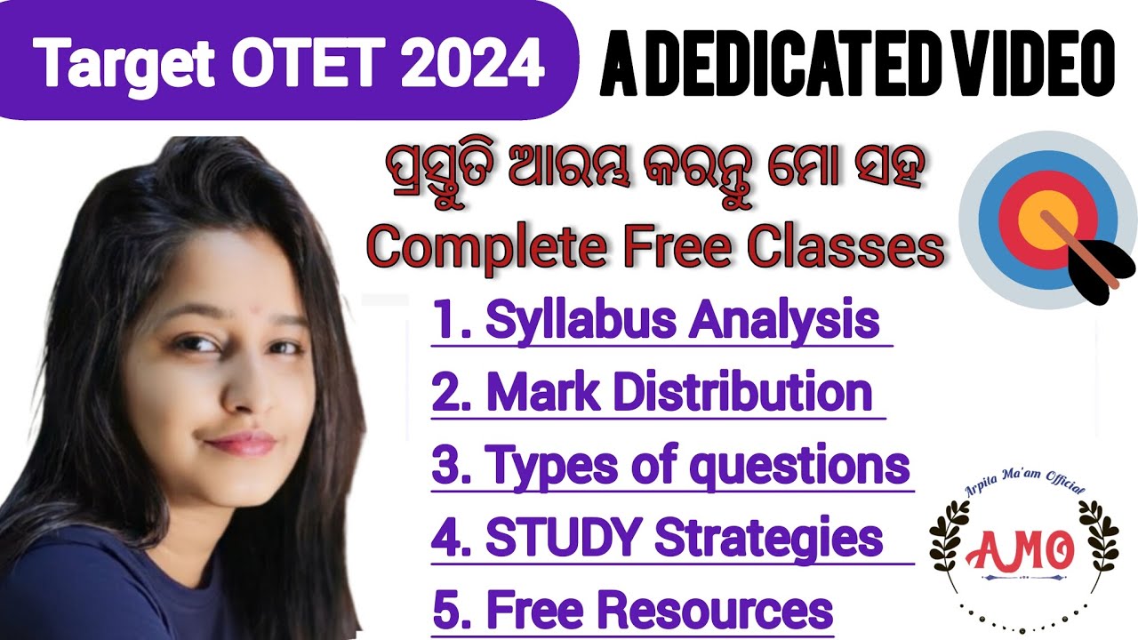 OTET 2024 preparation strategy by Arpita Mam . syllabus Analysis and important tips in one video.
