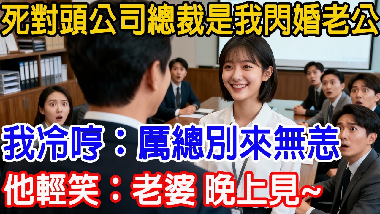 【一口氣看完】死對頭公司的總裁竟是我的閃婚老公，我冷哼「厲總別來無恙」，他輕笑：「老婆，晚上見~」#故事樹洞 #故事頻道 #故事分享 #情感故事 #原創