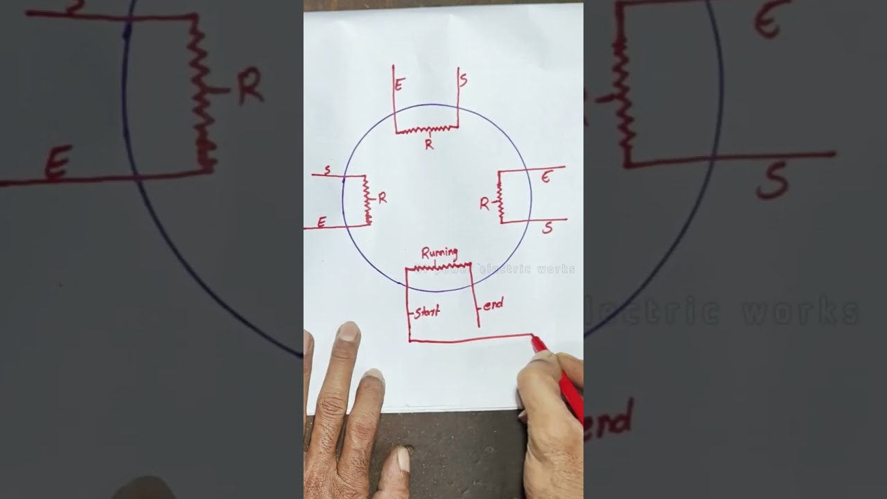 Single phase motor running parallel starting series connection #shorts #motorwinding