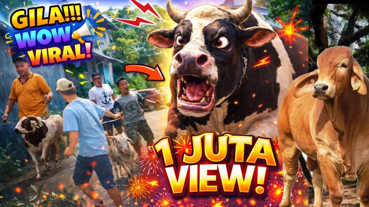AWAS KEDATANGAN HEWAN KURBAN SAPI JUMBO DIIKUTI KAMBING LINCAH - IDUL ADHA BAGIAN 7