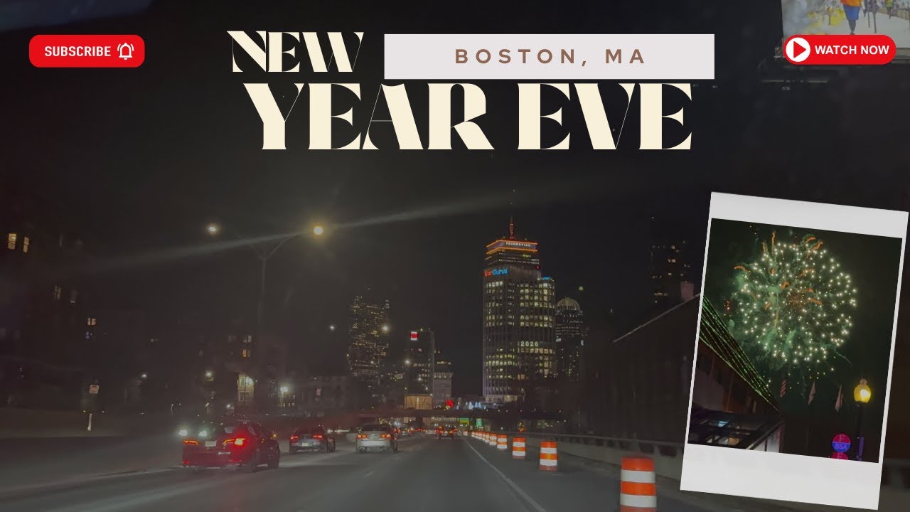 BOSTON NYE 2025 FIREWORKS! New Year's Eve in Boston MA (Dec 31, 2025) | Fireworks, No Talking Vlog