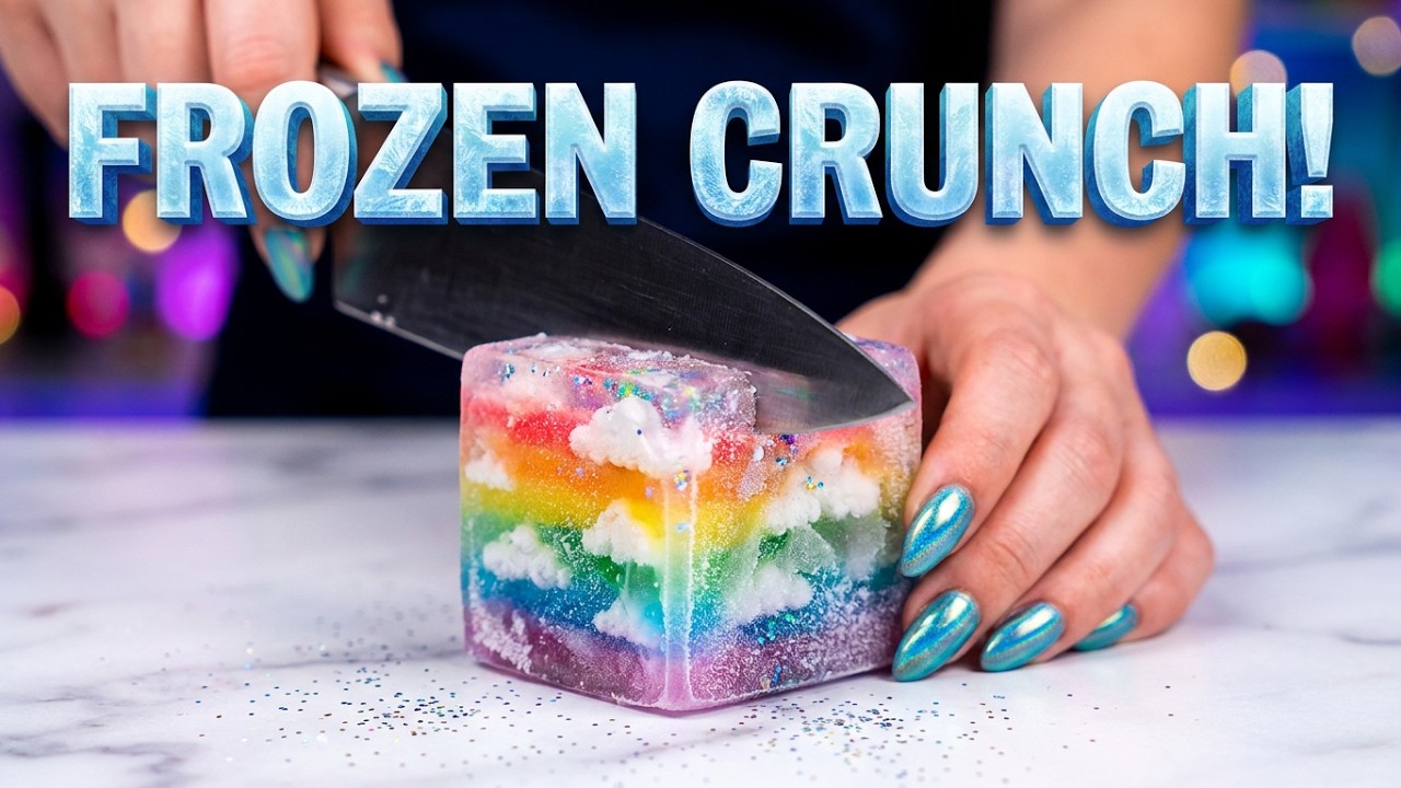 Frozen Cloud Cube ASMR.  #soapcrushing #soapcarving #asmr#slime