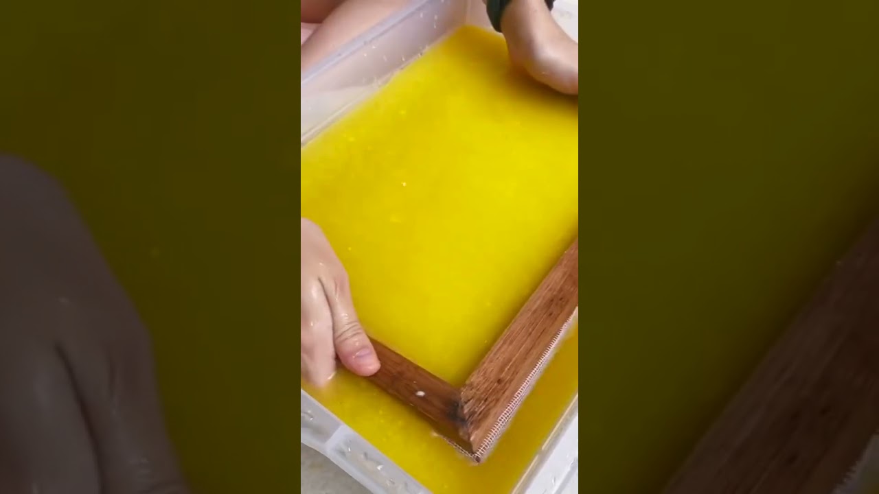 Recycle Paper At Home | handmade paper | How to make handmade paper with frame | Recycle paper