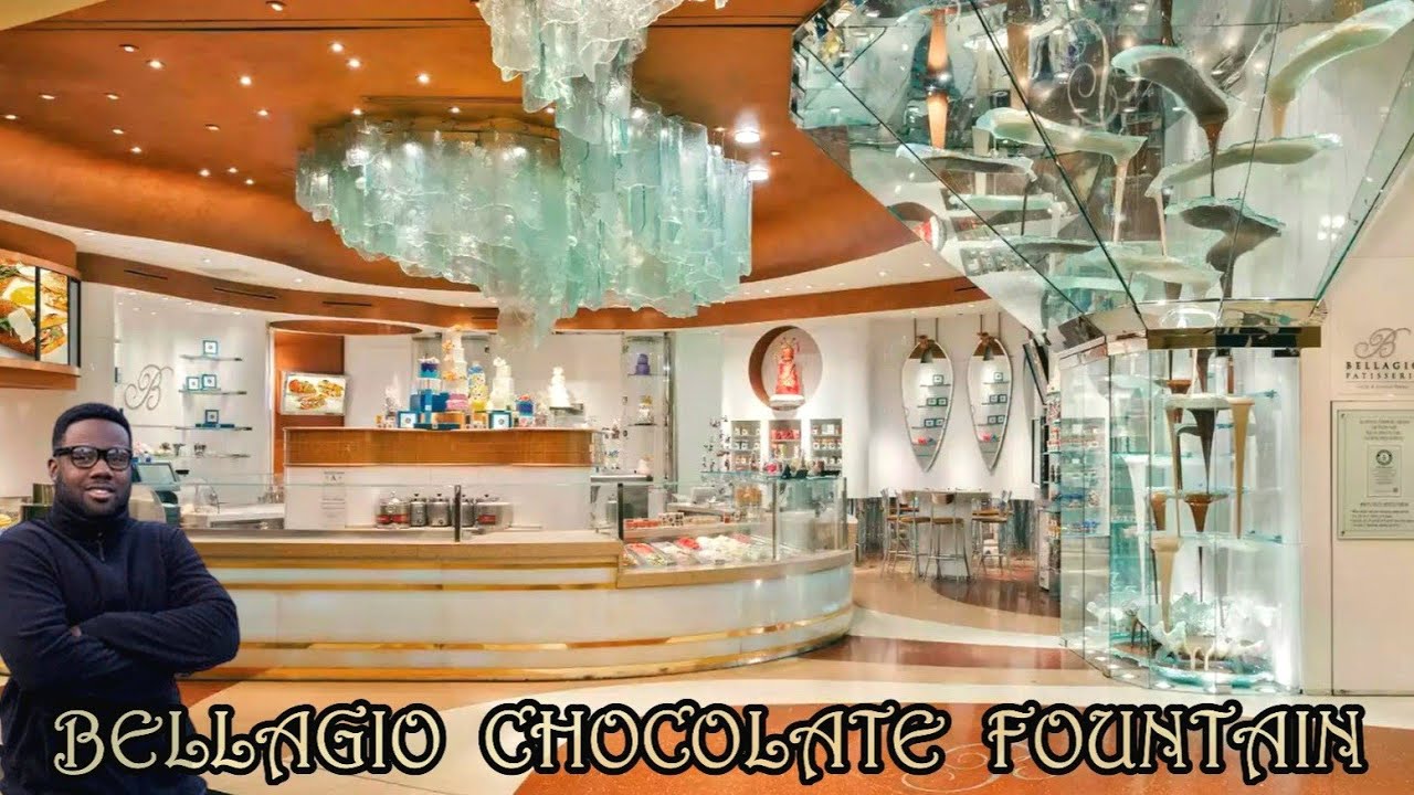 The World's Largest Chocolate Fountain inside the Bellagio Hotel in Las Vegas
