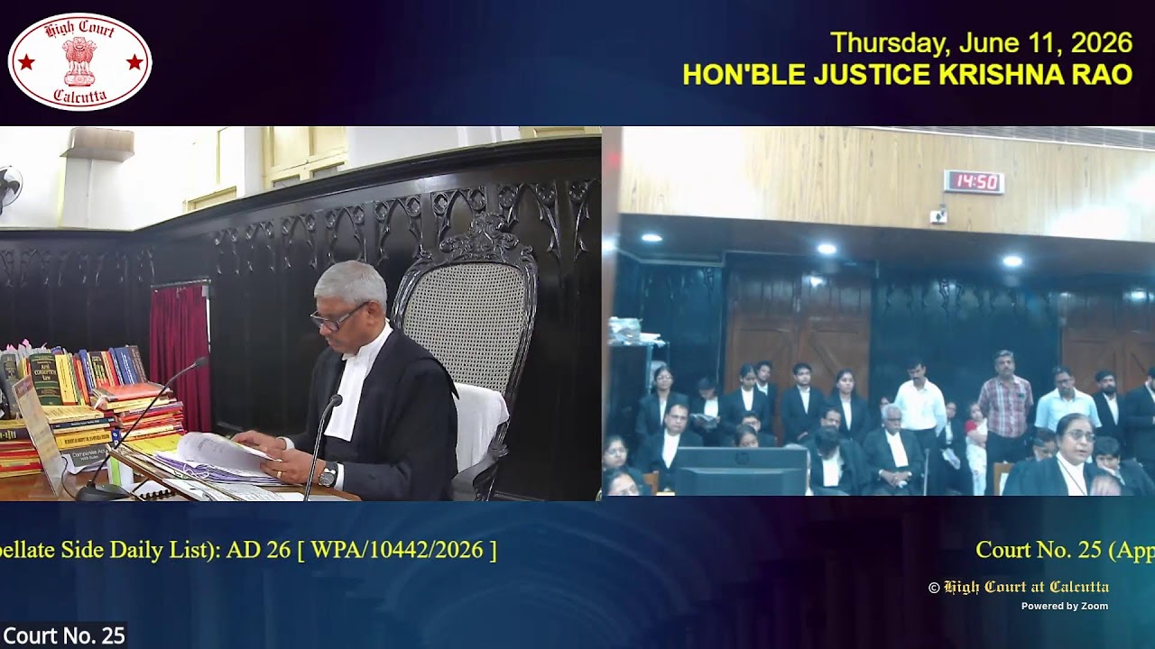 11 June 2026 | Court No.25 | Live Streaming of the Court proceedings.