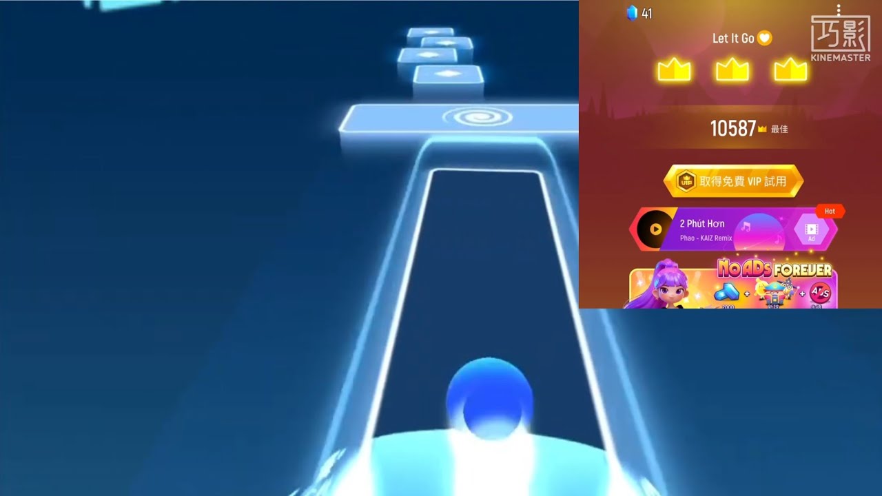 Idina Menzel - Let It Go | Endless Mode 11 | Tiles Hop | Record: 10587