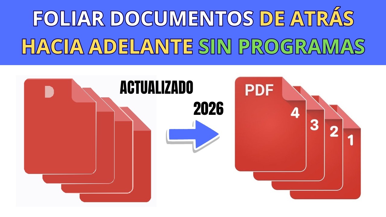 FOLIAR DOCUMENTO PDF DE ATRÁS HACIA ADELANTE SIN PROGRAMAS ✔️