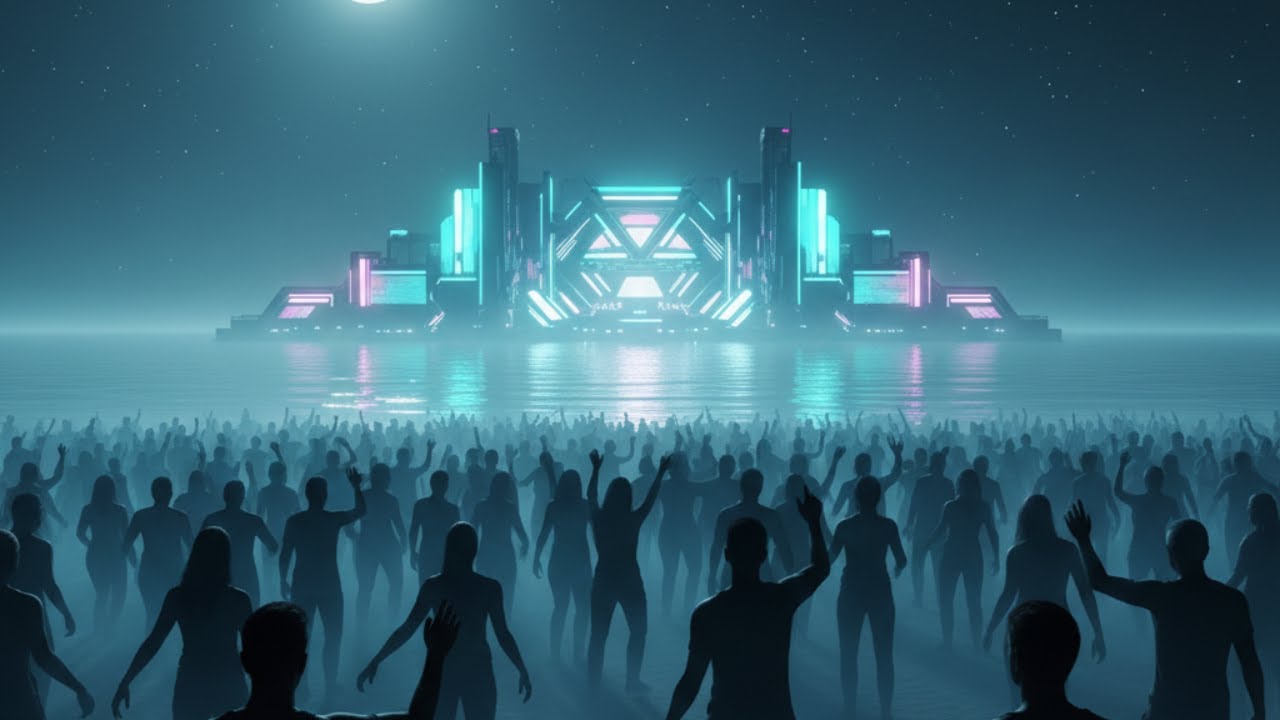 Deep Night After Festival Chill 🌊✨ | Futuristic Beach Ambient & Melodic Electronic | FreqMystic
